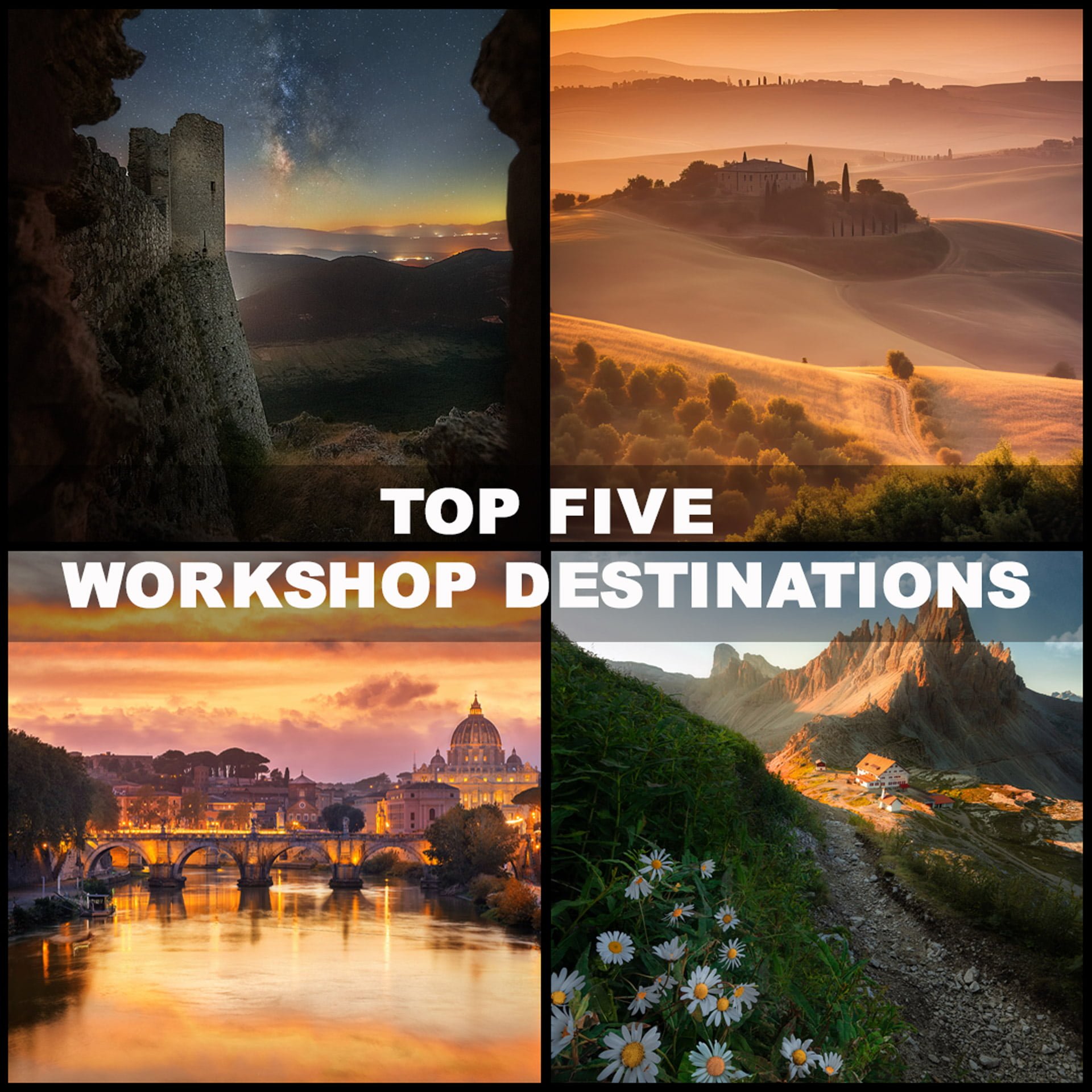 Le migliori 5 destinazioni fotografiche per workshop fotografici in Italia