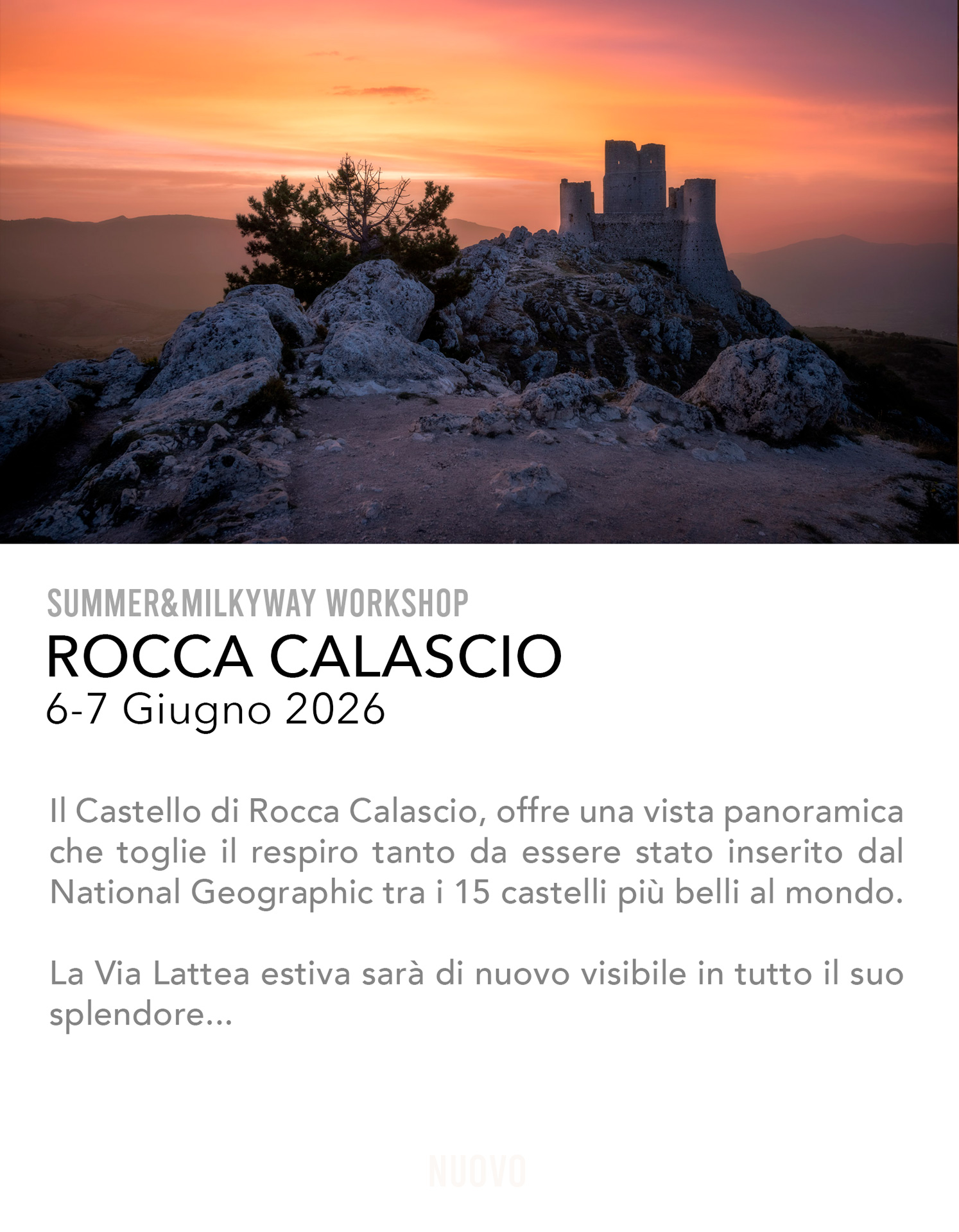 workshop di fotografia in Val d'Orcia