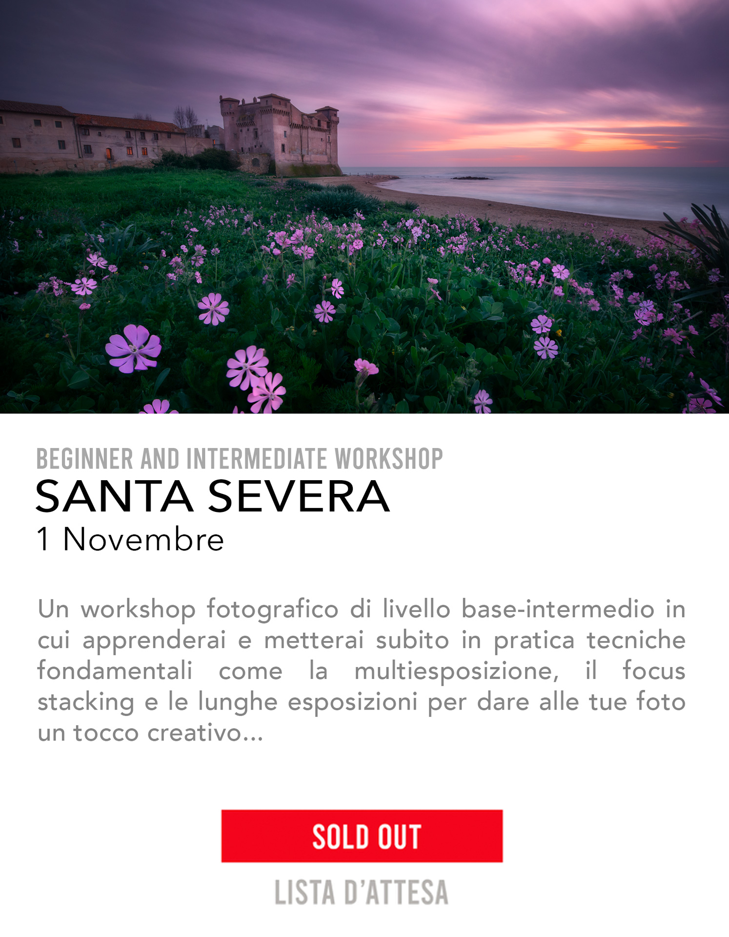 Workshop fotografico Rocca Calascio, Fotografia notturna, Via Lattea