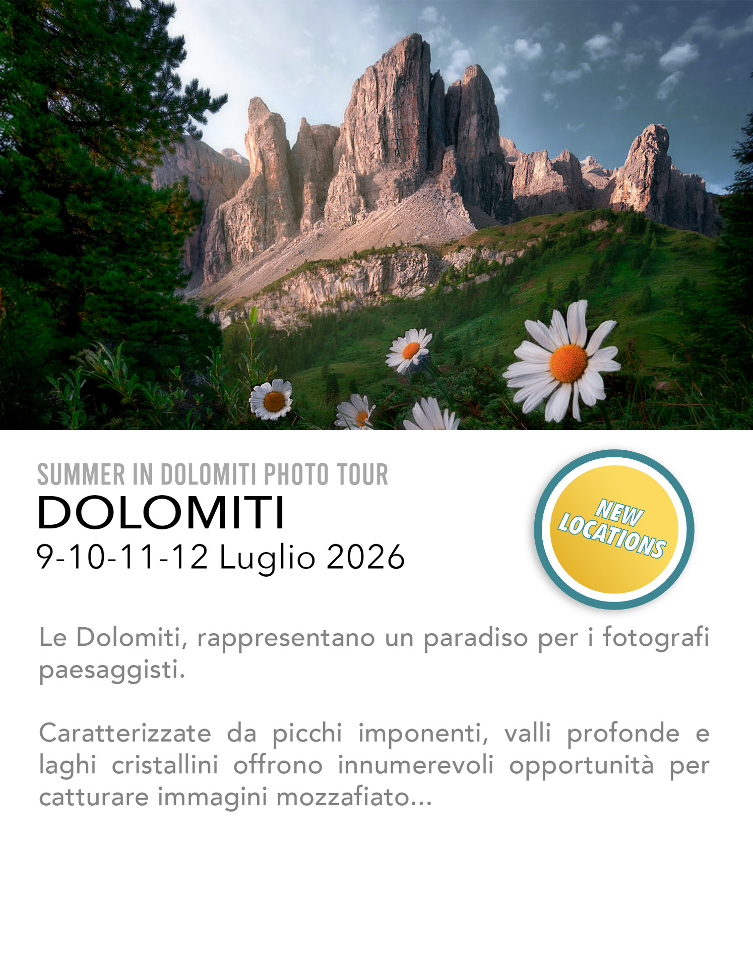 DOLOMITI-SUMMER-2026 workshop di fotografia in Val d'Orcia