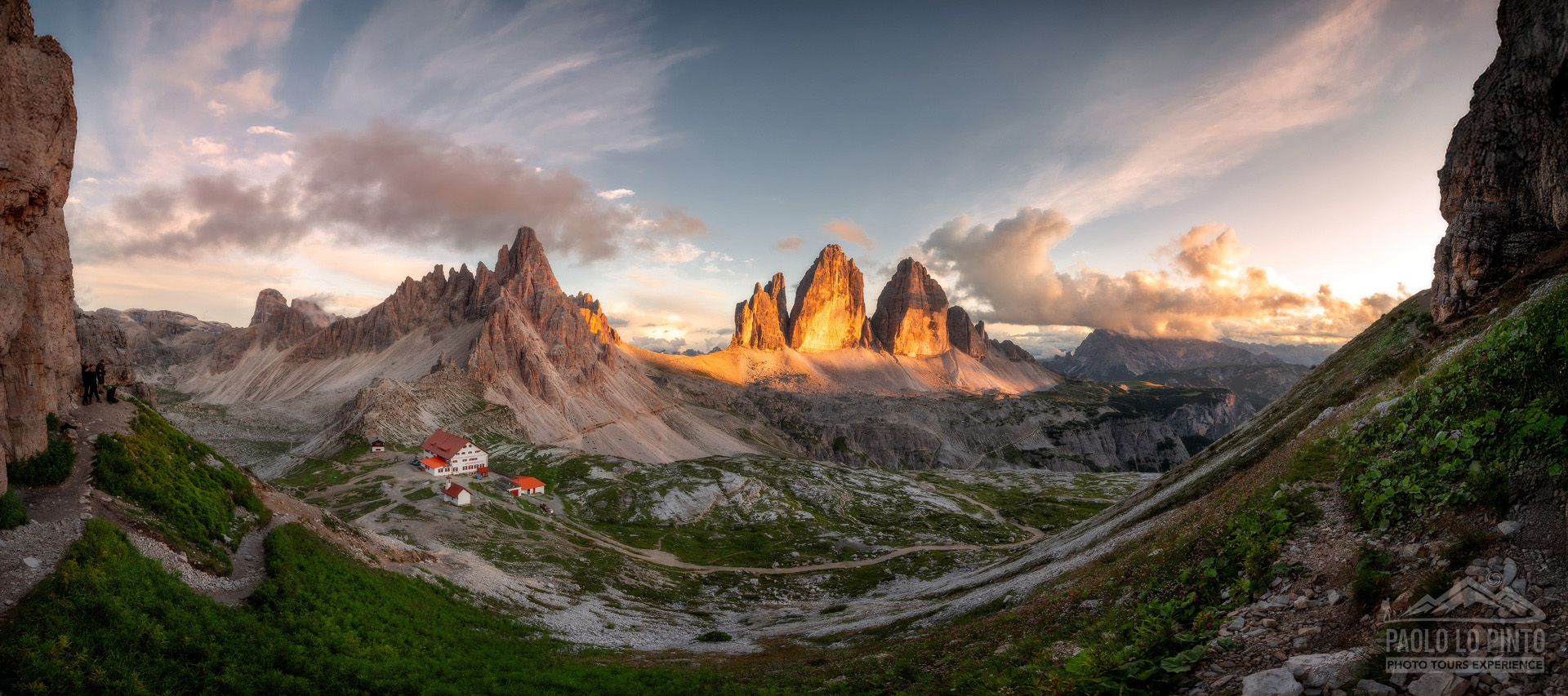 workshop-fotografico-dolomiti-tre-cime-lavaredo-monte-paterno workshop fotografico nelle dolomiti via lattea tre cime di lavaredo e monte paterno panoramica 180 gradi