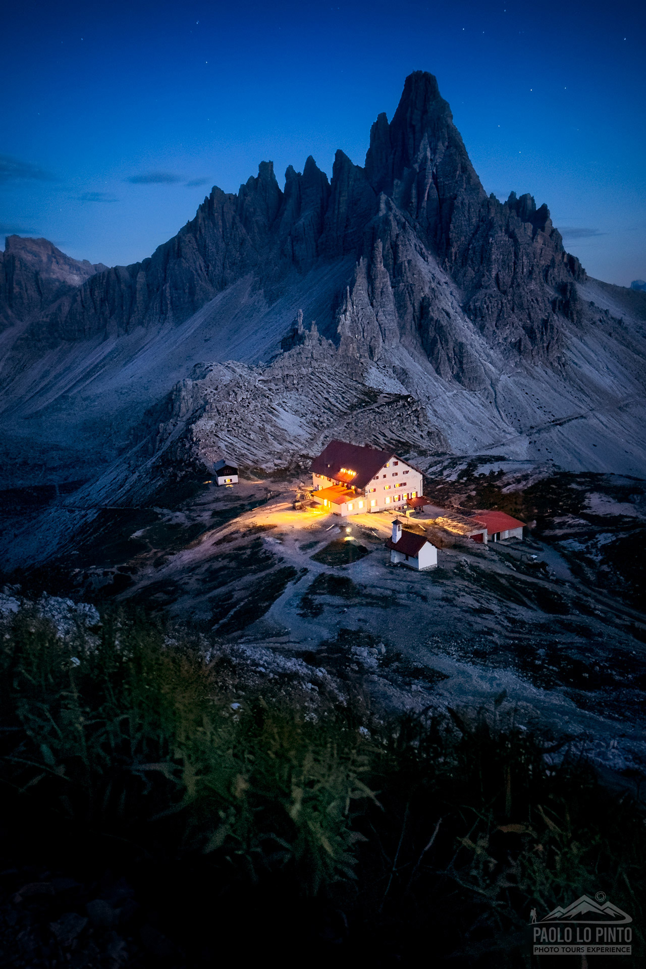 workshop-fotogrtafico-dolomiti-blue-hour workshop fotografico nelle dolomiti rifugio locatelli blue hour